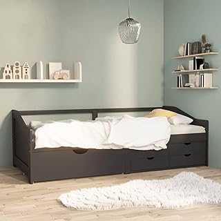 Chenshu Sofa Bed Modern Sofa Sofa Bed Sofa Bed Modern Sofa Bed 3 Seater Sofa Bed with Drawers Grey Solid Pine 90x200cm