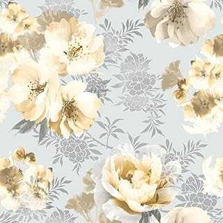 Catherine Lansfield Dramatic Floral Wallpaper Ochre Yellow