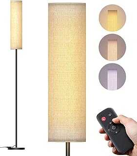 Floor Lamp, Remote Control 12W LED Floor Lamp for Bedroom Living Room Office, Floor Standing Lamp Reading Light with Timer, 4 Color Temperatures Mode Dimmable Floor Lamp with Stepless Dimming