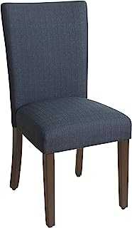 HomePop Parsons Classic Upholstered Accent Dining Chair, Single Pack, Dark Blue