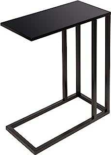 Honey-Can-Do C End Table, Wood, Black, 20 lbs