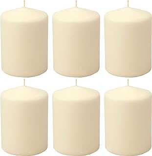 Stonebriar 35 Hour Long Burning Unscented Pillar Candles, 3x4, Ivory