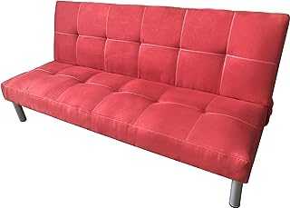 ITALFROM Attesa – Clic Clac 3 Seater Sofa Bed, Red (178 x 79 x 84 cm)