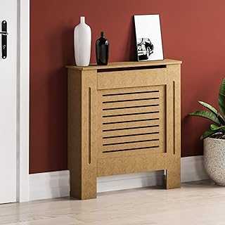 Vida Designs Milton Radiator Cover Unfinished Modern Unpainted MDF Cabinet, Small (H: 82 / W: 78 / D: 19 cm)