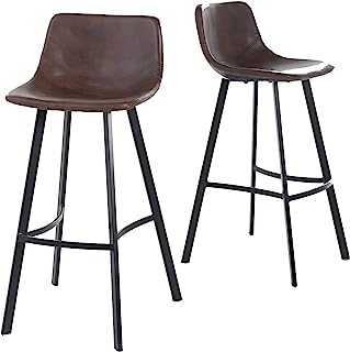 Christopher Knight Home Dax Barstools, 2-Pcs Set, Snake Skin Brown