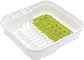 Addis Plastic Premium Dish Drainer In White And Green. BPA Free.