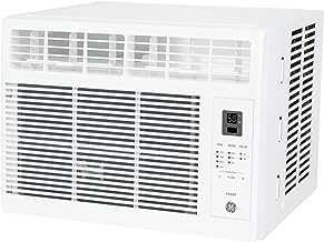 GE Electronic Window Air Conditioner 5000 BTU, White, Efficient Cooling for Smaller Areas Like Bedrooms and Guest Rooms, 5K BTU Window AC Unit with Easy Install Kit