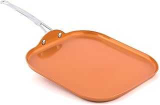 Masterpan Pancake Pan Non Stick 28cm | Copper Ceramic Non Stick Pan | Use as Omelette Pan, Tawa, Dosa Pan | Non Toxic Cooking Pan | Healthy Cooking Non Stick Pans