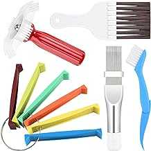 QUACOWW 10pcs Air Conditioner Fin Cleaner Set - Stainless Steel Air Refrigerator Fin Cleaner Whisk Brush，Applicable to More Scenarios Evaporator Radiator Repair Clean Tool Set