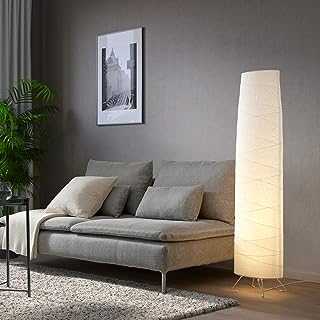 IKEA Floor lamp, white/handmade136 cm (VICKLEBY)