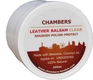 Chambers Leather Natural Balsam Conditioner and Restorer 200ml Suitable for Aniline Leather, Perfect for Aniline Leather Sofas