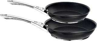 Circulon Non Stick Frying Pan Set of 2 - Premium Induction Frying Pans 25cm & 30cm with Stainless Steel Base & Handles, Black Skillet Pan Set