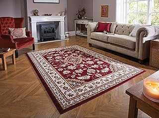Lord of Rugs Sherborne Quality Traditional Classic Oriental Living Room Bedroom Rug (Red, XLarge 200x290cm (6'7''x9'6''))