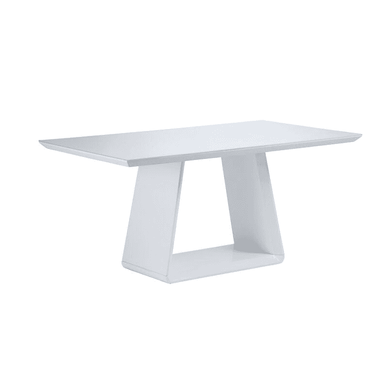Lucca Gloss 6 Seater Dining Table (Table Colour: White)