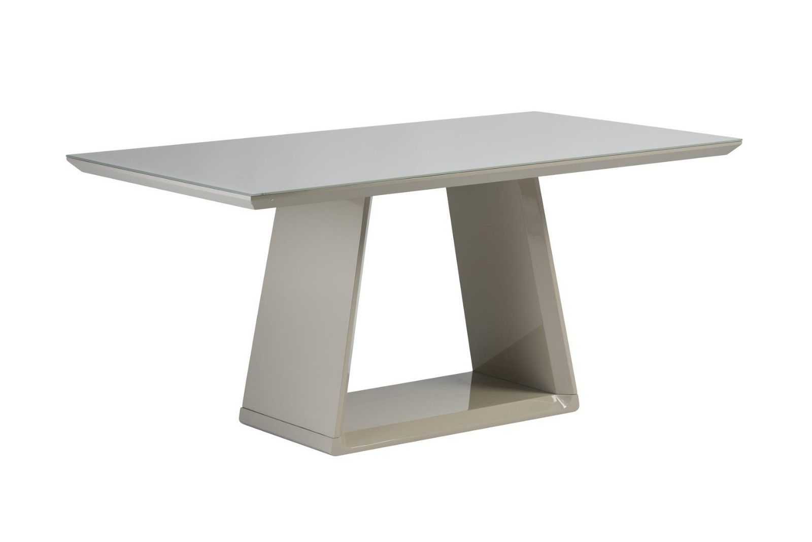 Lucca Gloss 6 Seater Dining Table (Table Colour: Latte)