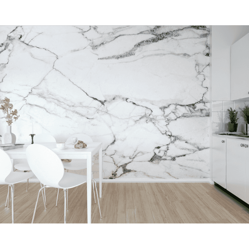 Marble Effect Wall Mural (Size: L: 3.0m (wide) x 2.4m (high))