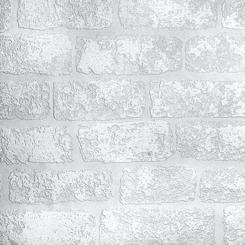Anagypta White Brick Vinyl Wallpaper