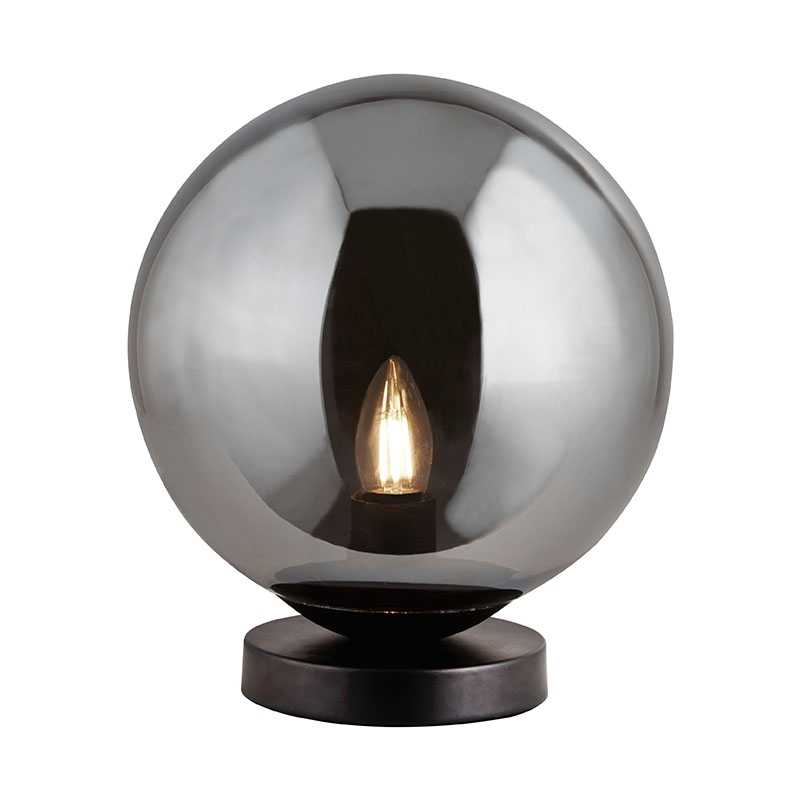 Searchlight Amsterdam Table Lamp - Smoked Glass
