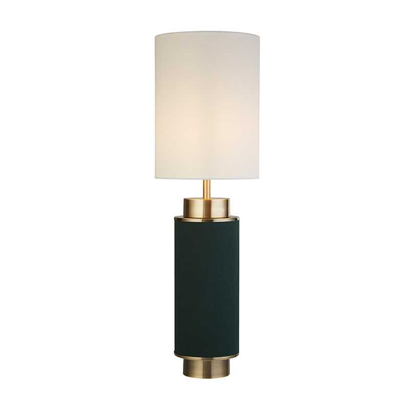 Searchlight Flask Table Lamp - Dark Green & Antique Brass