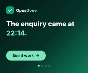 OpusDone — the AI front desk that answers, qualifies and books appointments around the clock