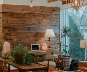 wooden living room